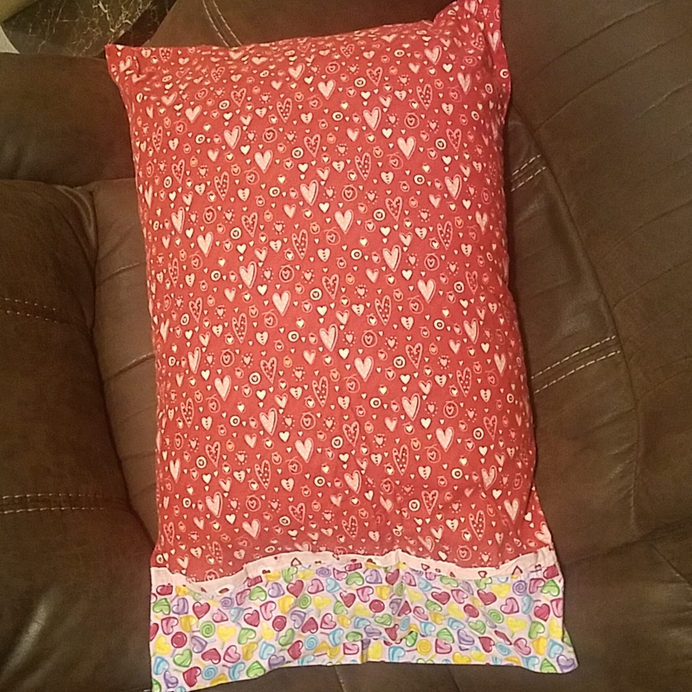 Valentines hearts pillowcase
